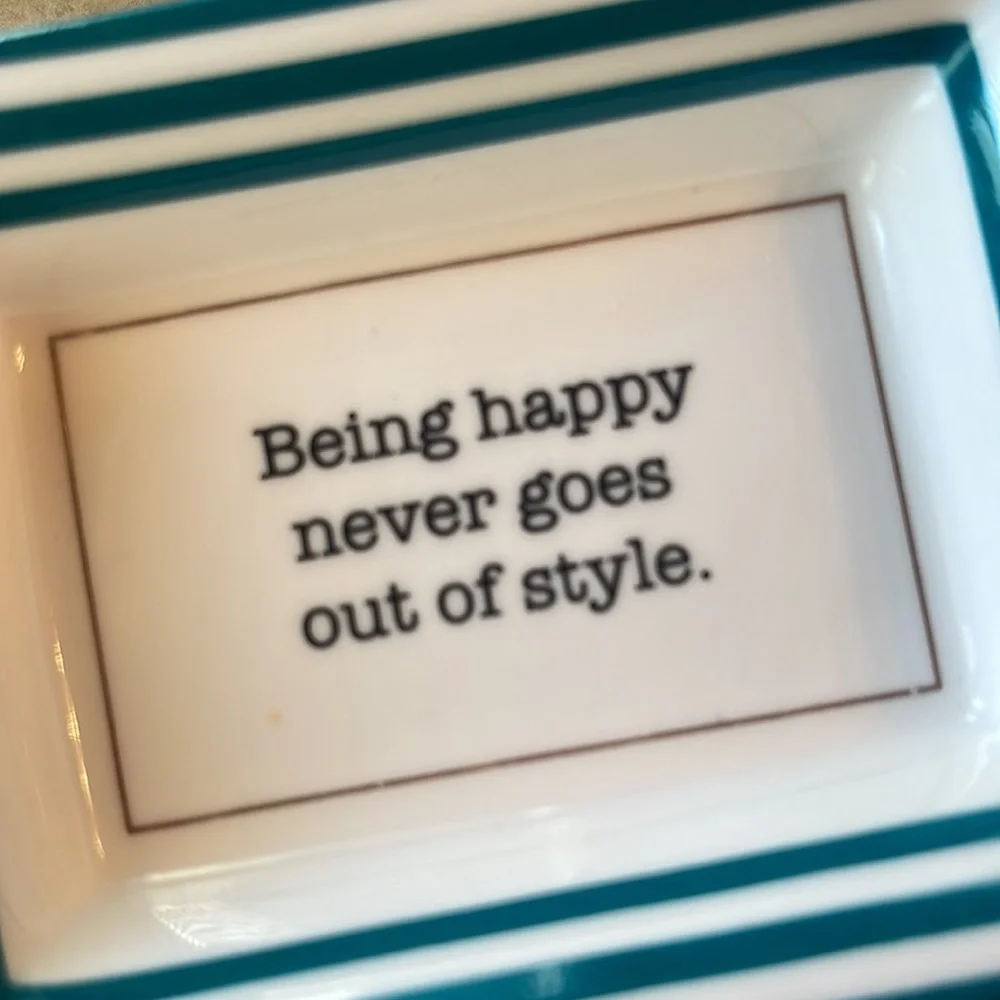 Two’s Company Petite Wise Saying Trinket Tray